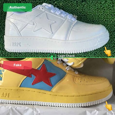 real vs fake bape shoes